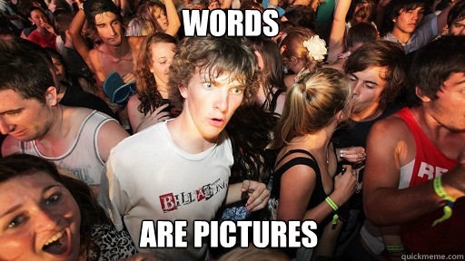 Words Are pictures  Sudden Clarity Clarence