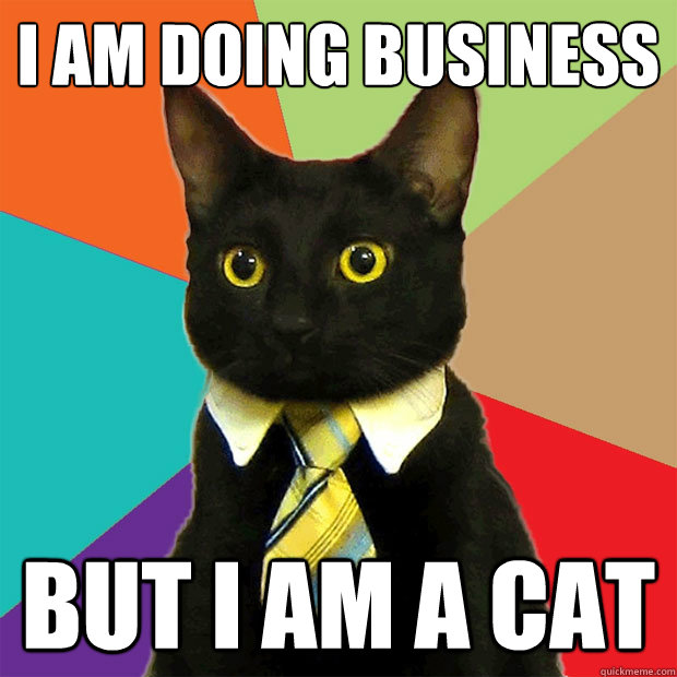 I am doing business But I am a cat  Business Cat