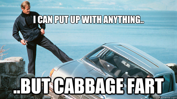 
I CAn Put UP WITH ANYTHING.. ..BUT CABBAGE FART  