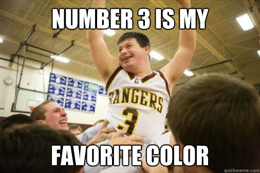NUMBER 3 IS MY  
 FAVORITE COLOR Caption 3 goes here - NUMBER 3 IS MY  
 FAVORITE COLOR Caption 3 goes here  Down Syndrome Success Kid