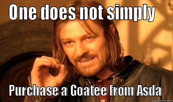 ONE DOES NOT SIMPLY   PURCHASE A GOATEE FROM ASDA One Does Not Simply