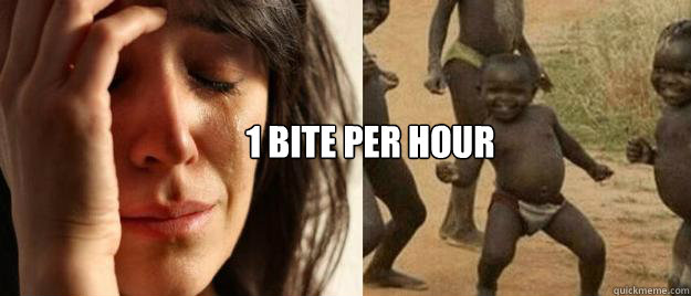 1 Bite Per Hour  First World Problems  Third World Success