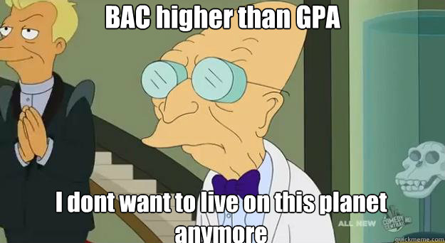 BAC higher than GPA I dont want to live on this planet anymore  