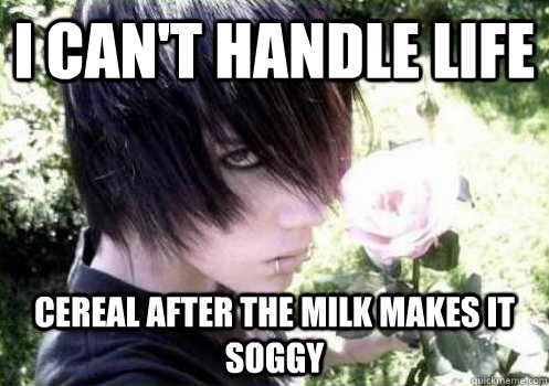 I can't handle LIFE cereal after the milk makes it soggy  