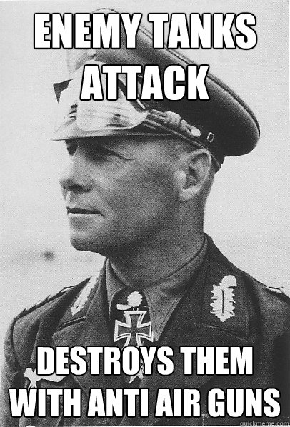 Enemy tanks attack Destroys them with anti air guns - Enemy tanks attack Destroys them with anti air guns  Rommel