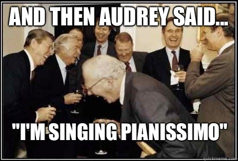 and then Audrey said... 