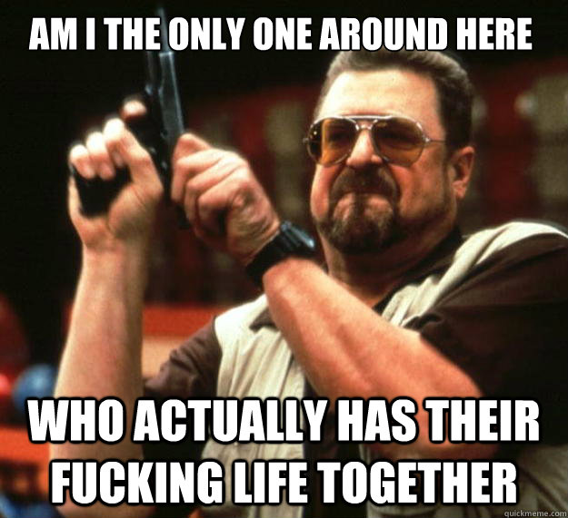 Am I the only one around here who actually has their fucking life together  Walter