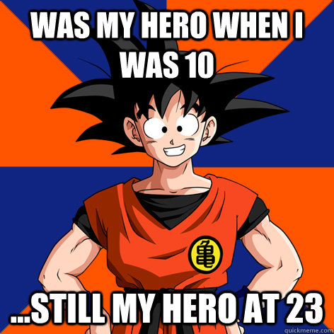 was my hero when i was 10 ...still my hero at 23  Good Guy Goku