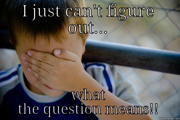 I JUST CAN'T FIGURE OUT... WHAT THE QUESTION MEANS!! Confession kid