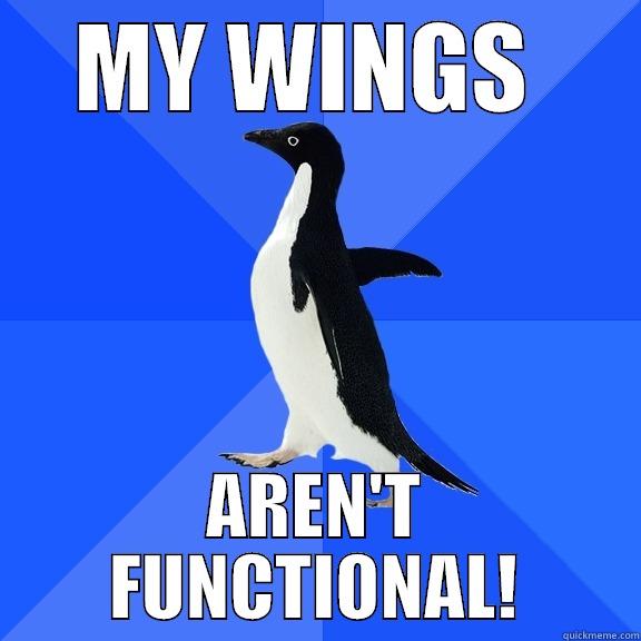 MY WINGS  AREN'T FUNCTIONAL! Socially Awkward Penguin