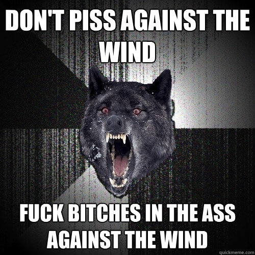 Don T Piss Against The Wind Fuck Bitches In The Ass Against The