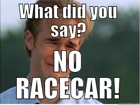 WHAT DID YOU SAY? NO RACECAR! 1990s Problems