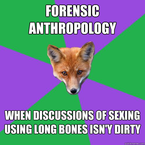 Forensic Anthropology When discussions of sexing using long bones isn'y dirty - Forensic Anthropology When discussions of sexing using long bones isn'y dirty  Anthropology Major Fox