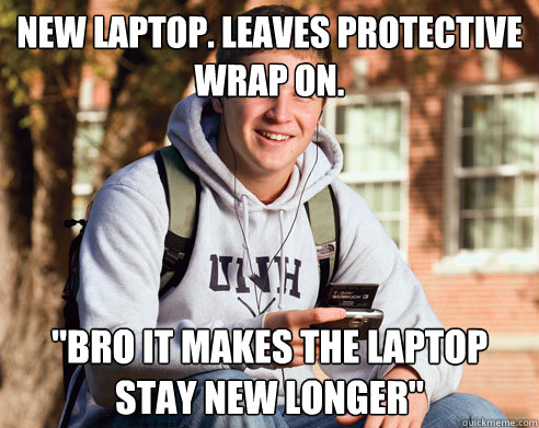 New laptop. Leaves protective wrap on. 