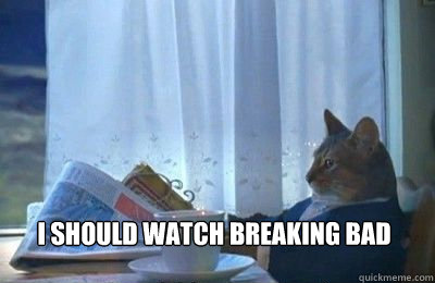  I should watch Breaking Bad -  I should watch Breaking Bad  I should buy a bike