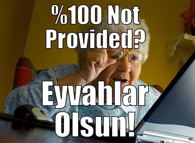 %100 NOT PROVIDED? EYVAHLAR OLSUN! Grandma finds the Internet