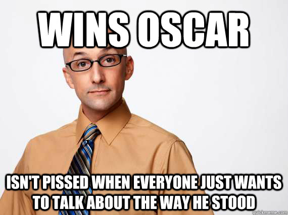 Wins Oscar Isn't pissed when everyone just wants to talk about the way he stood - Wins Oscar Isn't pissed when everyone just wants to talk about the way he stood  Good Guy Jim Rash