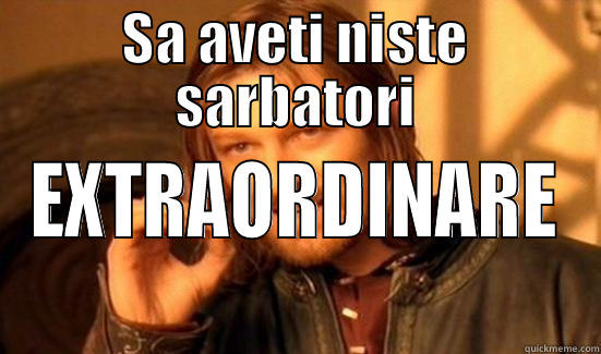 SA AVETI NISTE SARBATORI EXTRAORDINARE Boromir