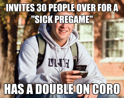 Invites 30 people over for a 