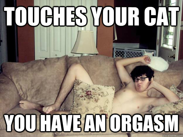 touches your cat you have an orgasm  