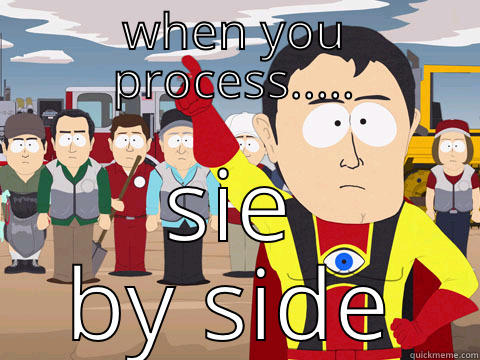 WHEN YOU PROCESS..... SIDE BY SIDE Captain Hindsight
