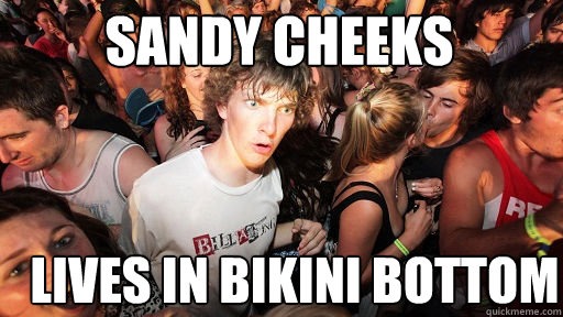 sandy cheeks LIVES IN BIKINI BOTTOM  Sudden Clarity Clarence