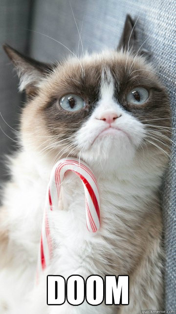  doom -  doom  Candy cane grumpy cat