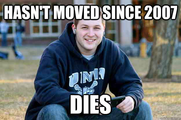 Hasn't Moved since 2007 Dies  Successful College Senior