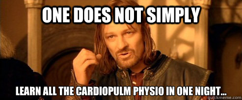 One does not simply learn all the cardiopulm physio in one night... - One does not simply learn all the cardiopulm physio in one night...  One Does Not Simply