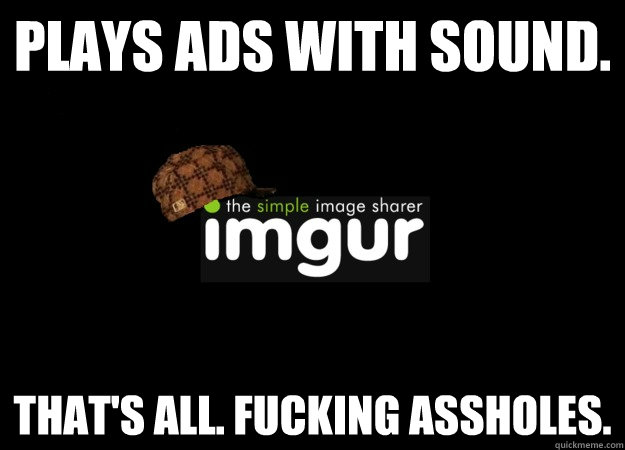 Plays ads with sound. That's all. Fucking assholes.  