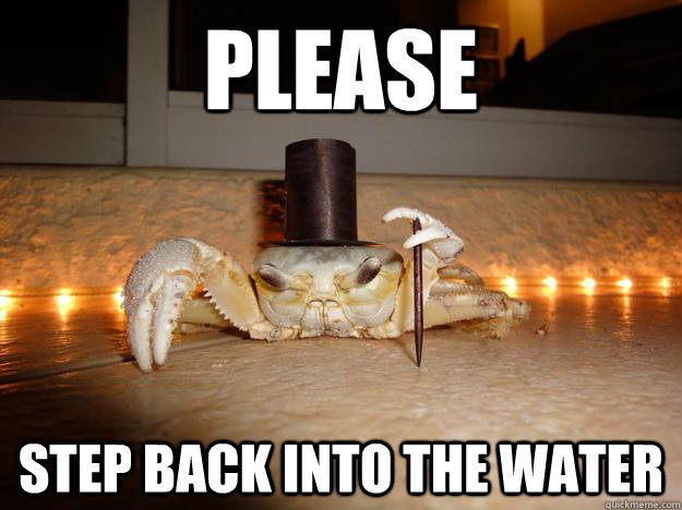Please step back into the water  Fancy Crab