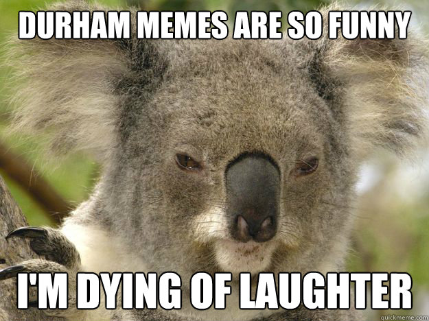 DURHAM MEMES ARE SO FUNNY I'M DYING OF LAUGHTER  