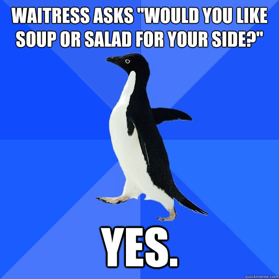 Waitress asks 