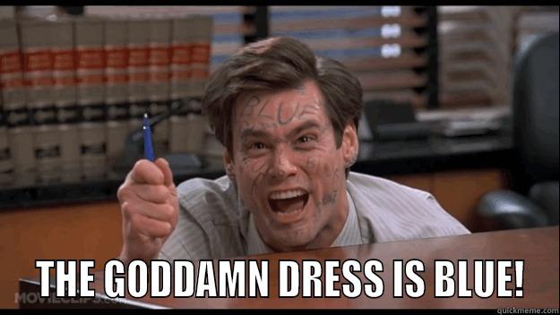 The Dress is blue! -   THE GODDAMN DRESS IS BLUE! Misc