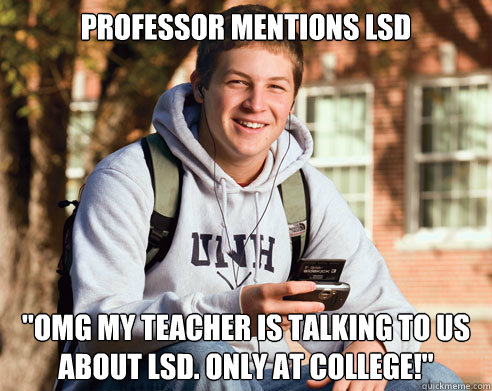 Professor mentions LSD 