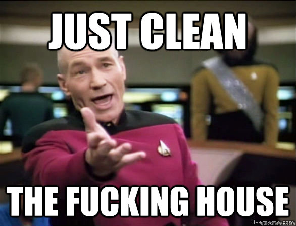 Just clean the fucking house  Annoyed Picard HD