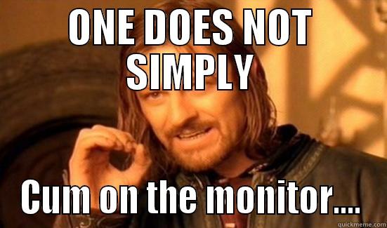 Cum on the monitor - ONE DOES NOT SIMPLY CUM ON THE MONITOR.... Boromir