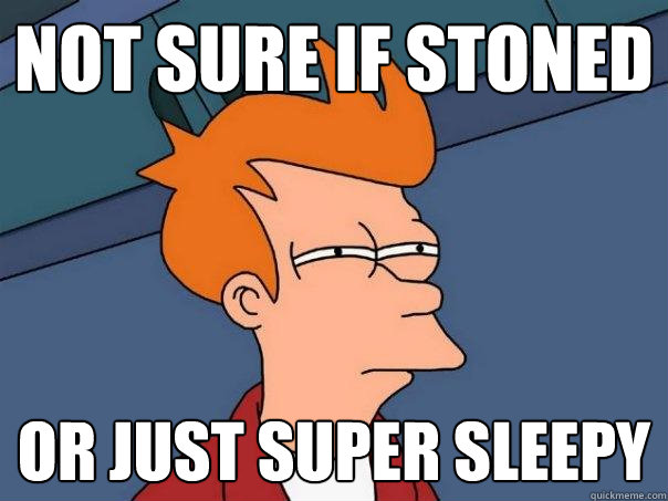 not sure if stoned or just super sleepy  Futurama Fry