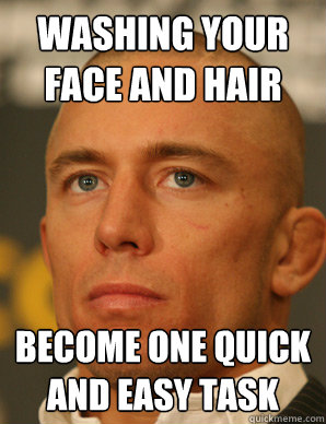 washing your face and hair become one quick and easy task - washing your face and hair become one quick and easy task  baldness perks