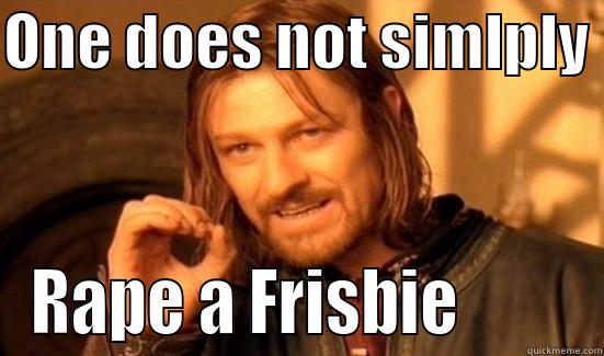ONE DOES NOT SIMLPLY  RAPE A FRISBIE         Boromir