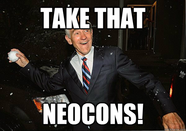 Take that NEocons! - Take that NEocons!  Ron Paul Snowball Fight