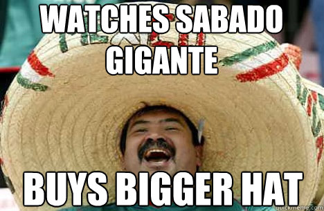 watches sabado gigante buys bigger hat  Merry mexican