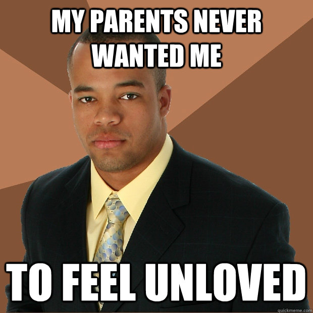 My parents never wanted me to feel unloved - My parents never wanted me to feel unloved  Successful Black Man