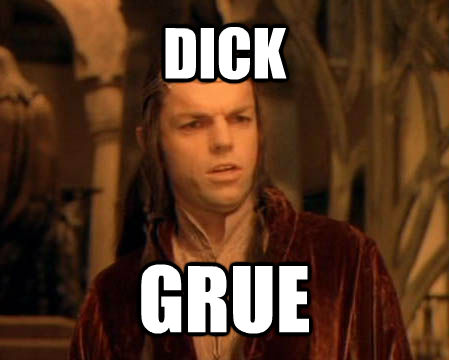 DICK GRUE  Astounded Elrond