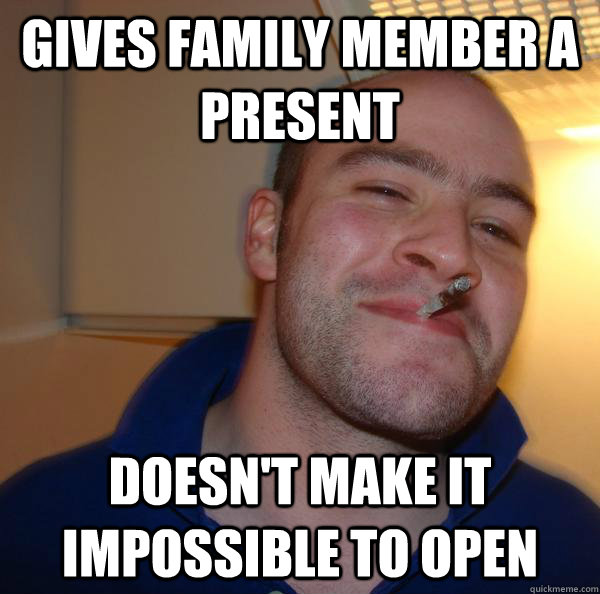 Gives family member a present doesn't make it impossible to open - Gives family member a present doesn't make it impossible to open  Misc