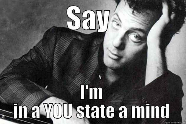 SAY  I'M IN A YOU STATE A MIND Misc