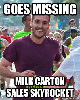 Goes Missing Milk Carton sales skyrocket  Ridiculously photogenic guy