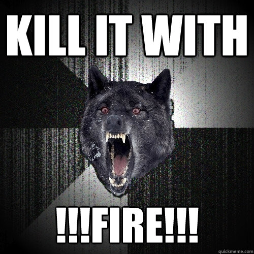 Kill it with !!!FIRE!!!  Insanity Wolf
