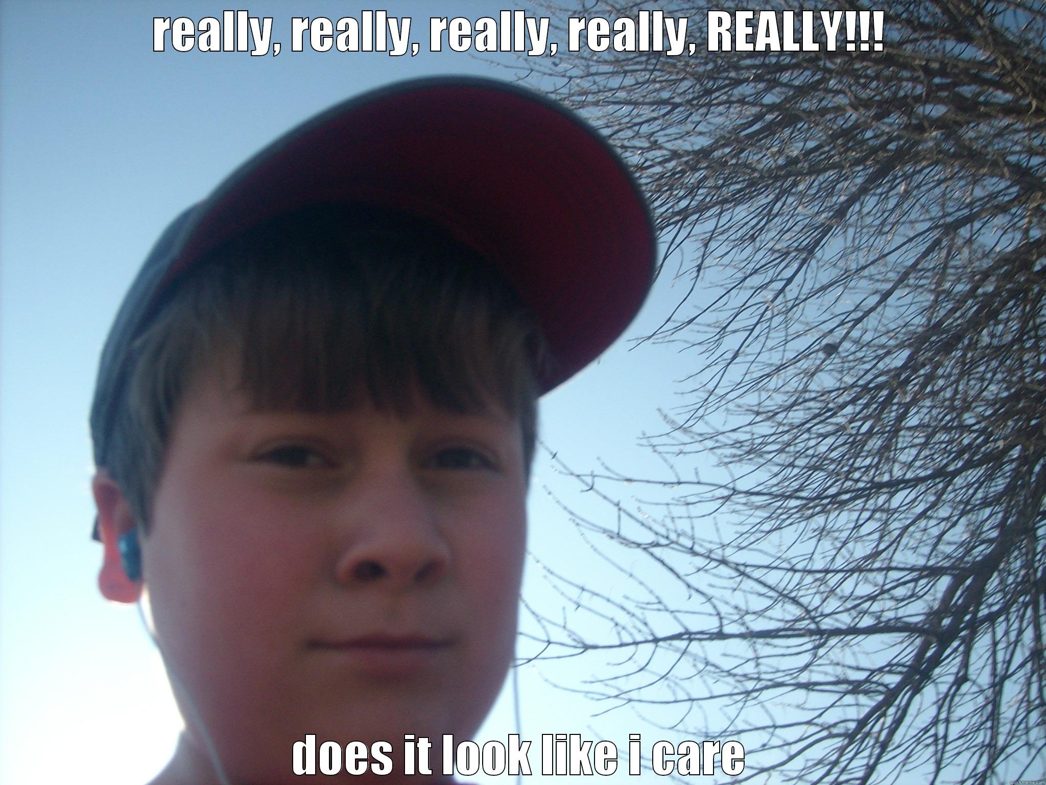 REALLY, REALLY, REALLY, REALLY, REALLY!!! DOES IT LOOK LIKE I CARE Misc