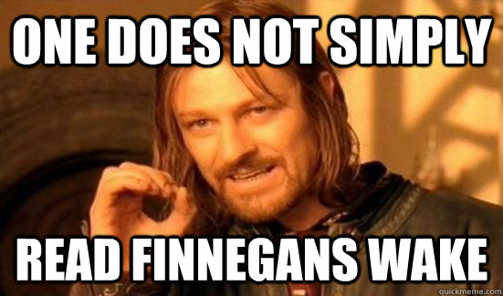 One Does Not Simply Read Finnegans Wake  Boromir